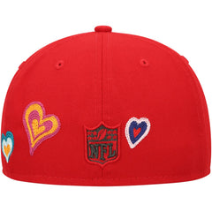Tampa Bay Buccaneers New Era Chain Stitch Heart 59FIFTY Fitted Hat - Scarlet sale