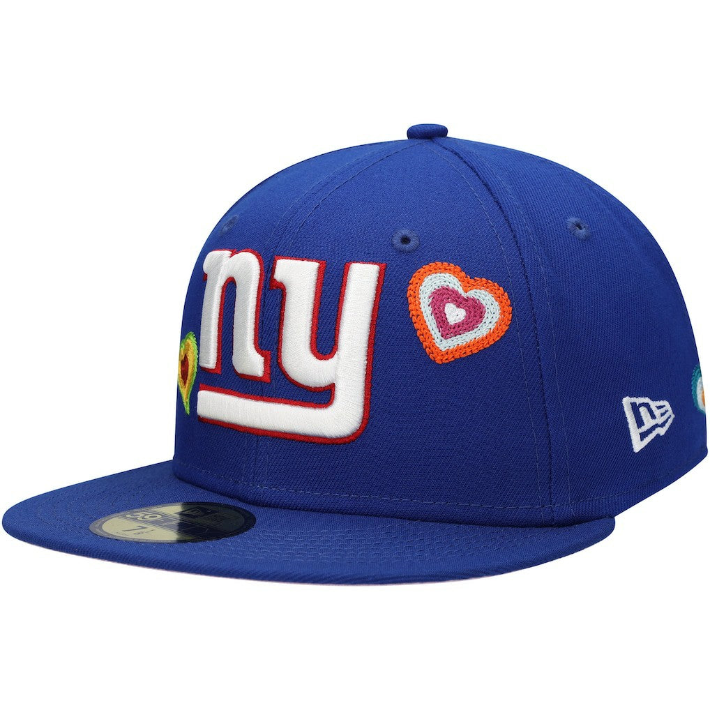 New York Giants New Era Chain Stitch Heart 59FIFTY Fitted Hat - Royal online