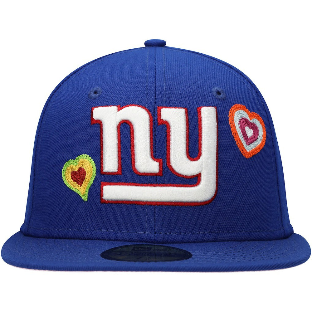 New York Giants New Era Chain Stitch Heart 59FIFTY Fitted Hat - Royal online