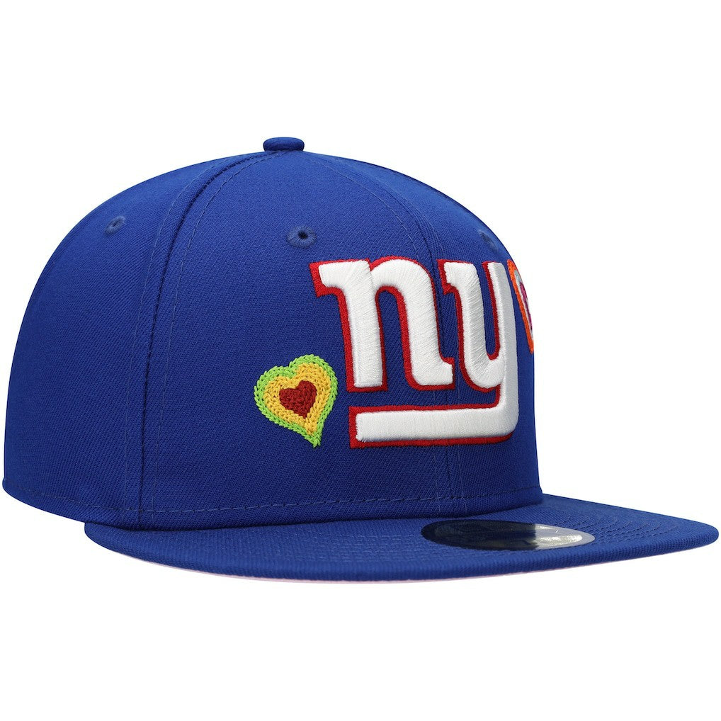 New York Giants New Era Chain Stitch Heart 59FIFTY Fitted Hat - Royal online