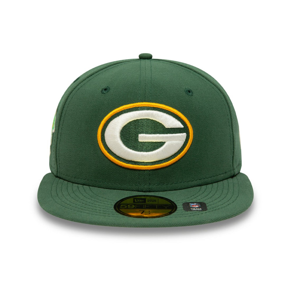 Green Bay Packers New Era Super Bowl XXXI Citrus Pop 59FIFTY Fitted Hat - Green for sale