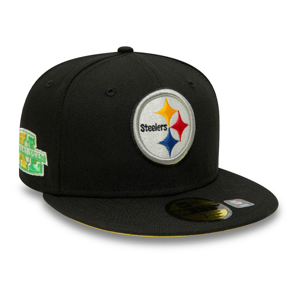 Pittsburgh Steelers New Era Super Bowl XL Citrus Pop 59FIFTY Fitted Hat - Black sale
