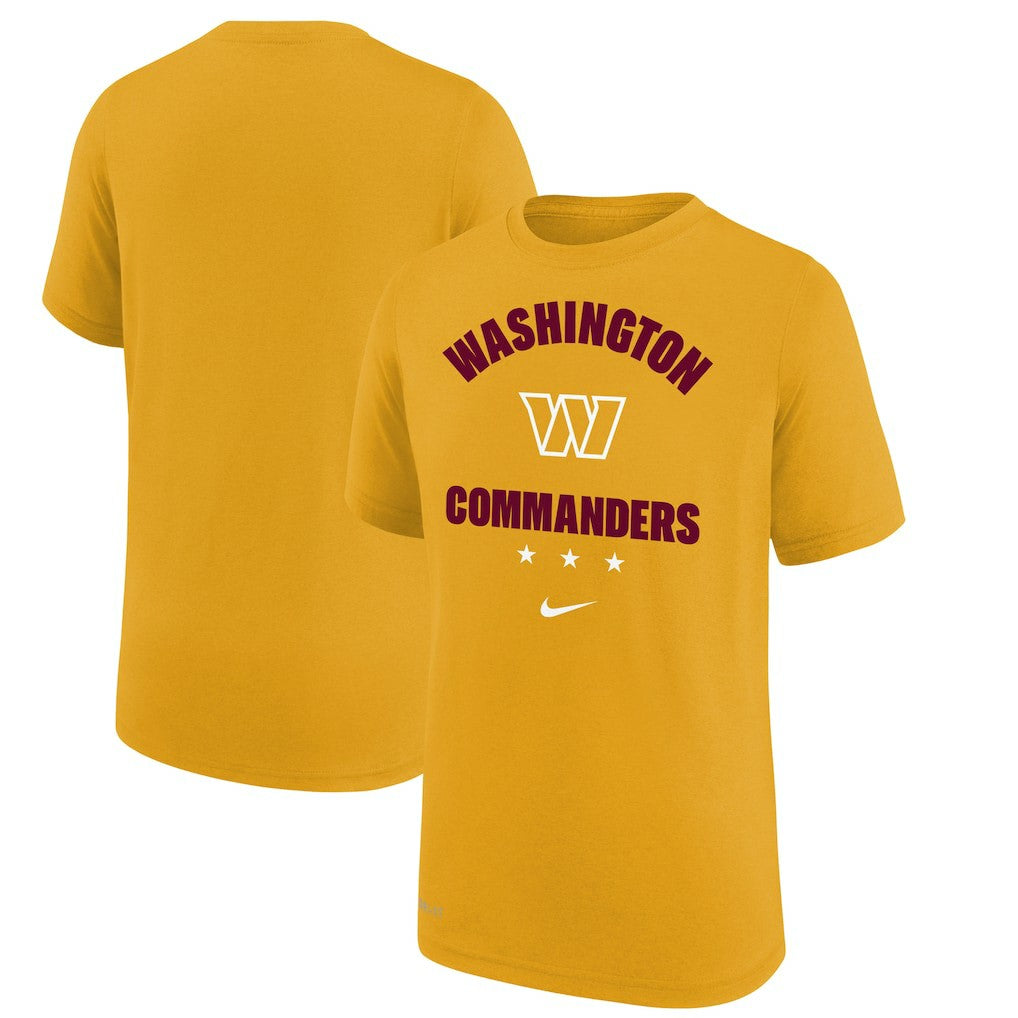 Washington Commanders Youth Team Athletic Performance T-Shirt - Gold | Nike outlet