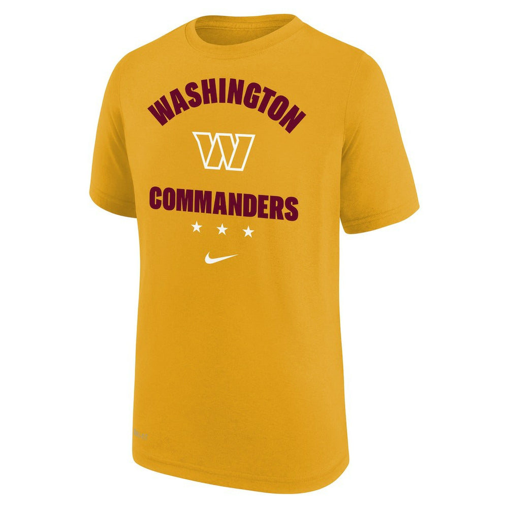 Washington Commanders Youth Team Athletic Performance T-Shirt - Gold | Nike outlet