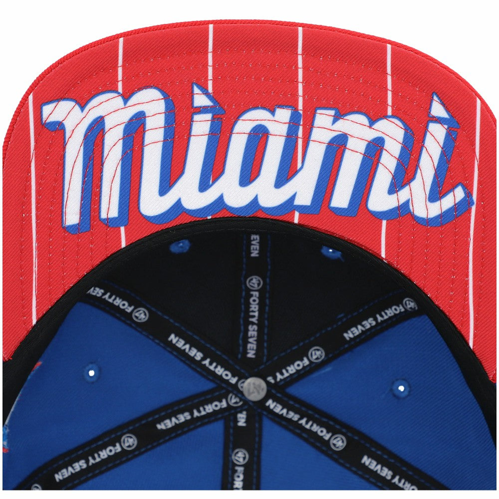 Miami Marlins 2021 City Connect Captain Snapback Hat - Blue | 47 brand