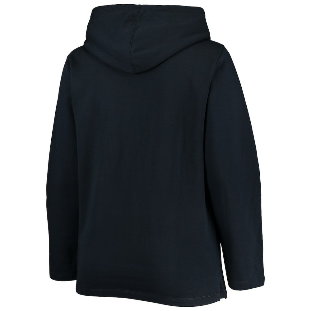 New York Yankees Soft as a Grape Women's Plus Size Side Split Pullover Hoodie - Navy