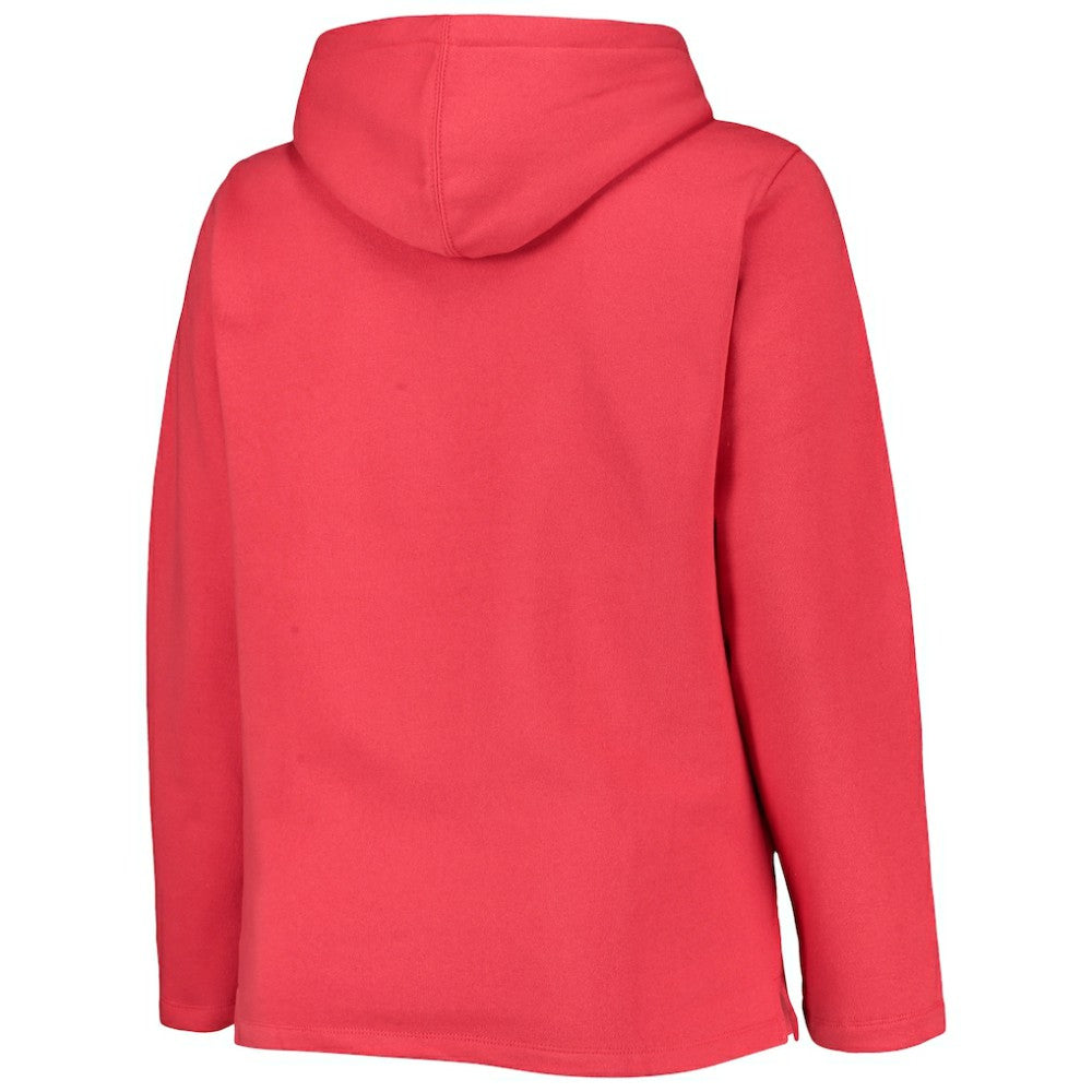 St. Louis Cardinals Soft as a Grape Women's Plus Size Side Split Pullover Hoodie - Red
