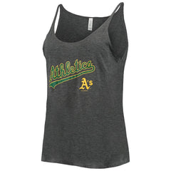 Athletics Soft as a Grape Women's Slouchy Tank Top - Heathered Charcoal