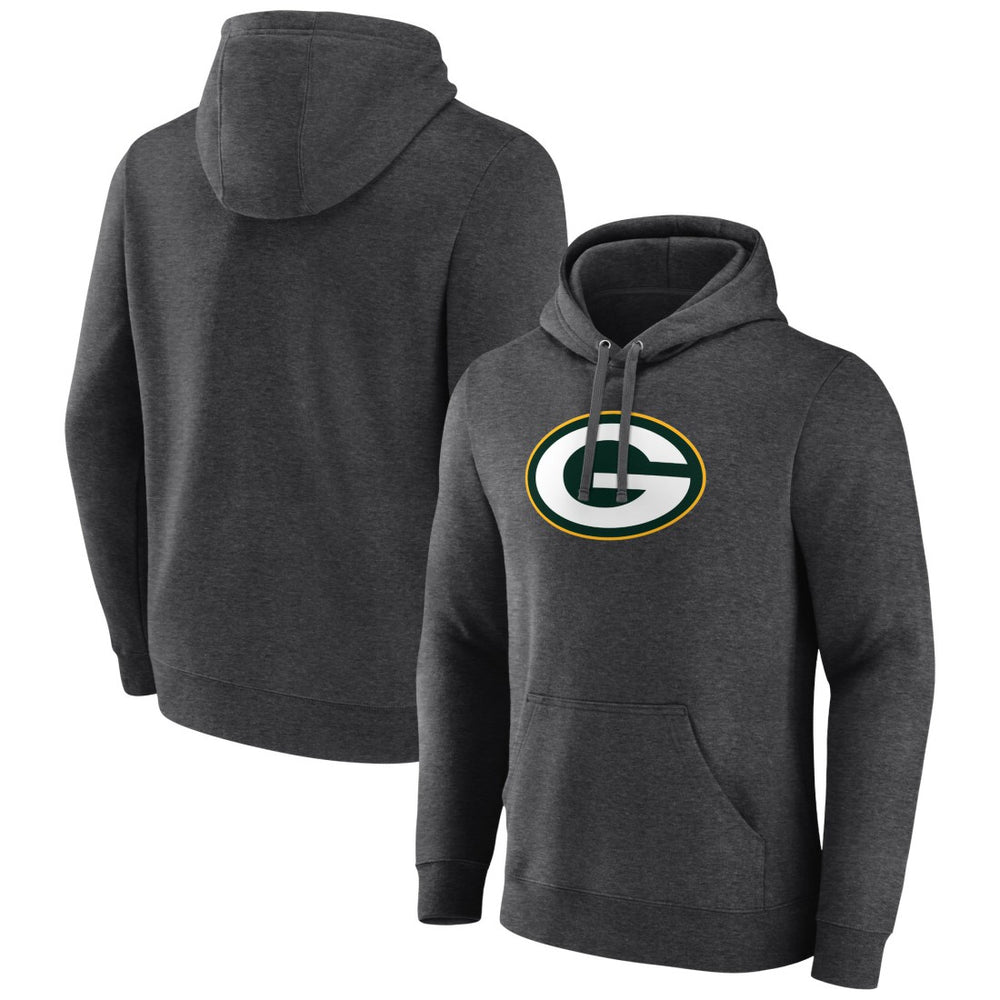 Green Bay Packers Primary Logo Fitted Pullover Hoodie - Charcoal online