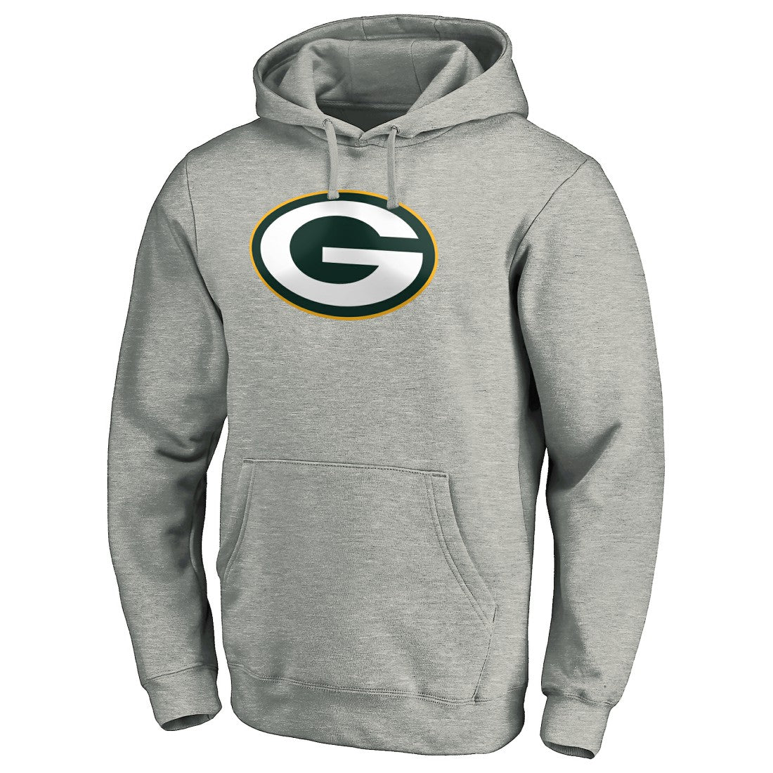 Green Bay Packers Primary Logo Fitted Pullover Hoodie - Heather Gray discount