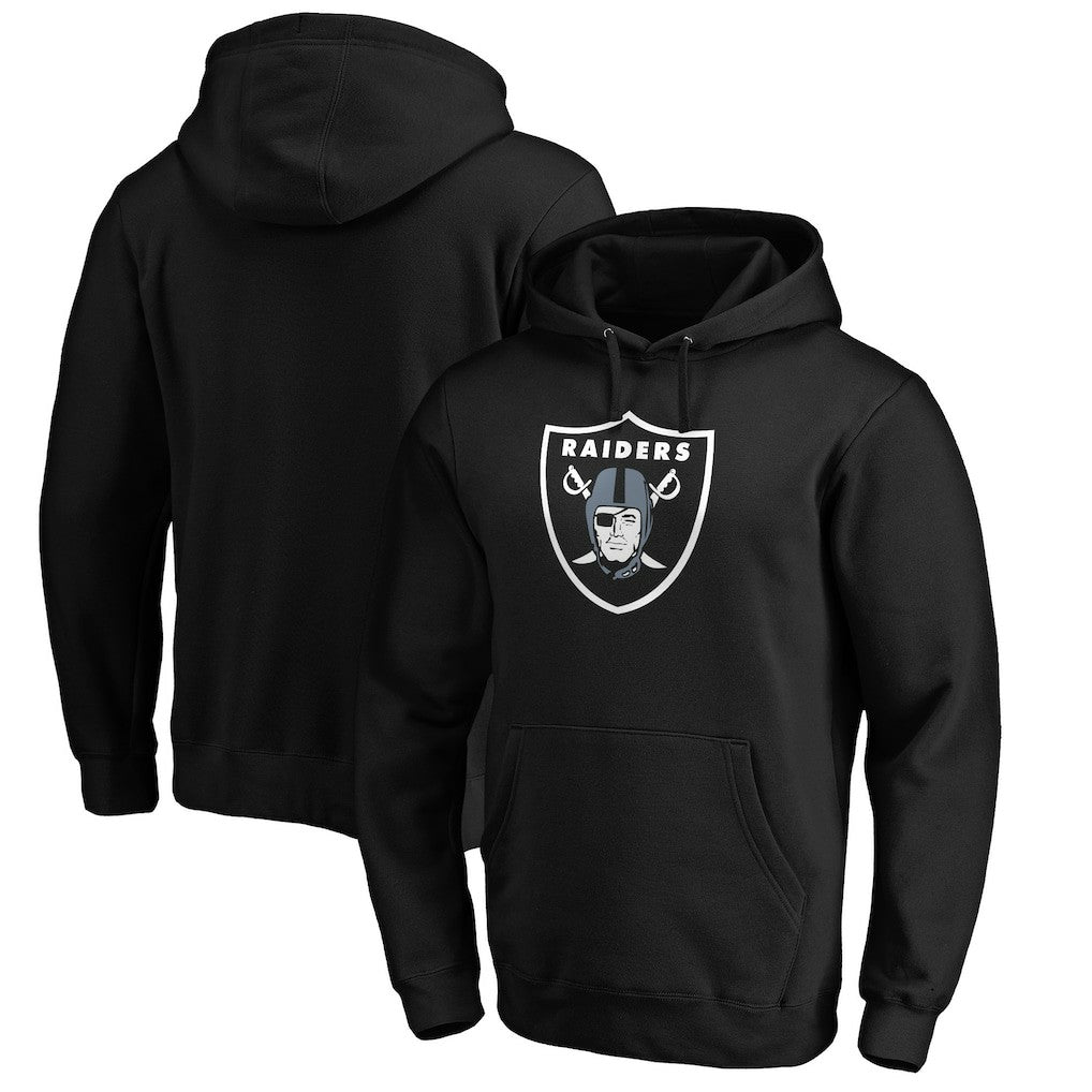 Las Vegas Raiders Primary Logo Fitted Pullover Hoodie - Black discount