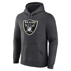 Las Vegas Raiders Primary Logo Fitted Pullover Hoodie - Charcoal online