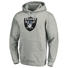Las Vegas Raiders Primary Logo Fitted Pullover Hoodie - Heather Gray discount