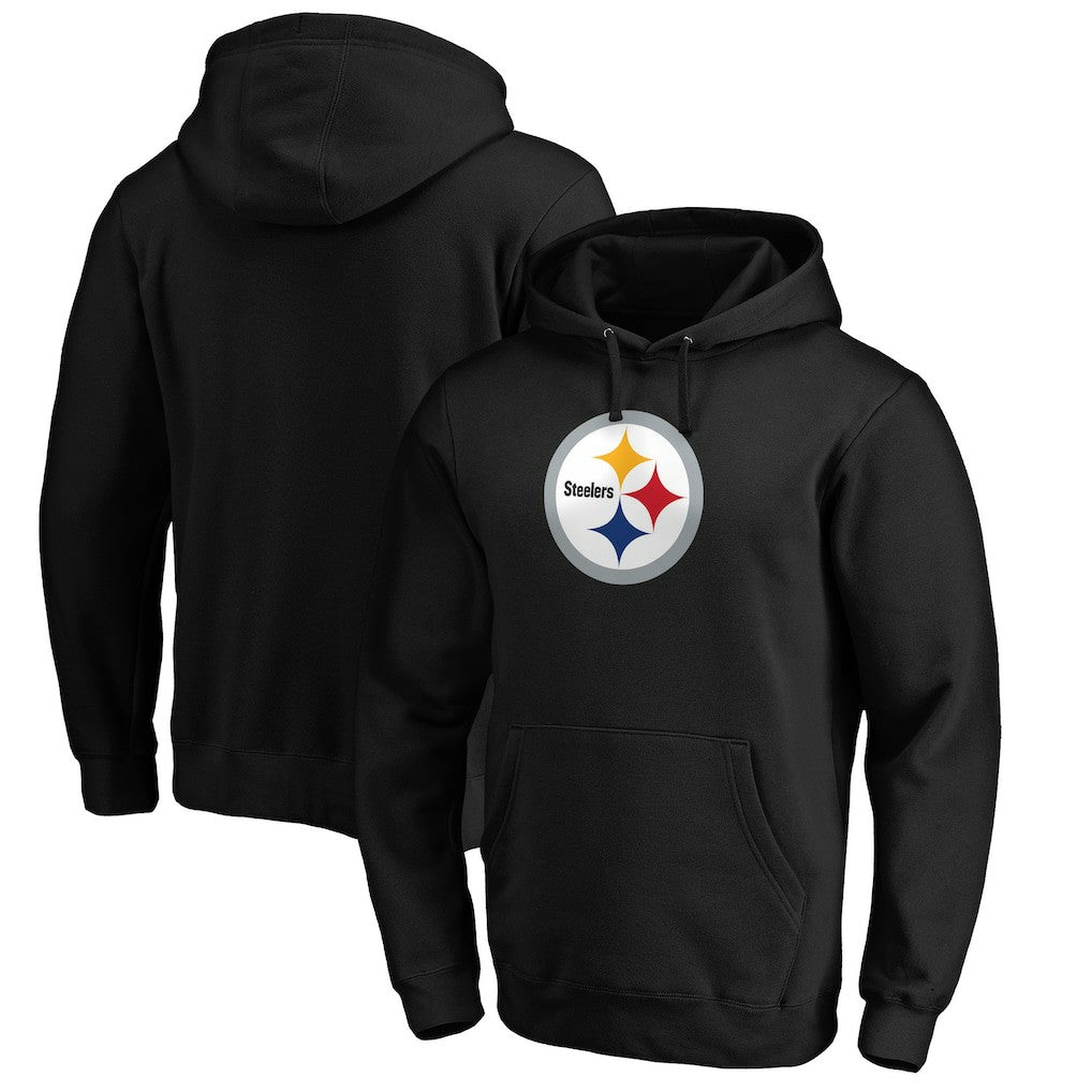 Pittsburgh Steelers Primary Logo Fitted Pullover Hoodie - Black outlet