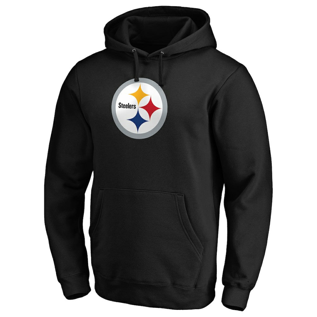 Pittsburgh Steelers Primary Logo Fitted Pullover Hoodie - Black outlet