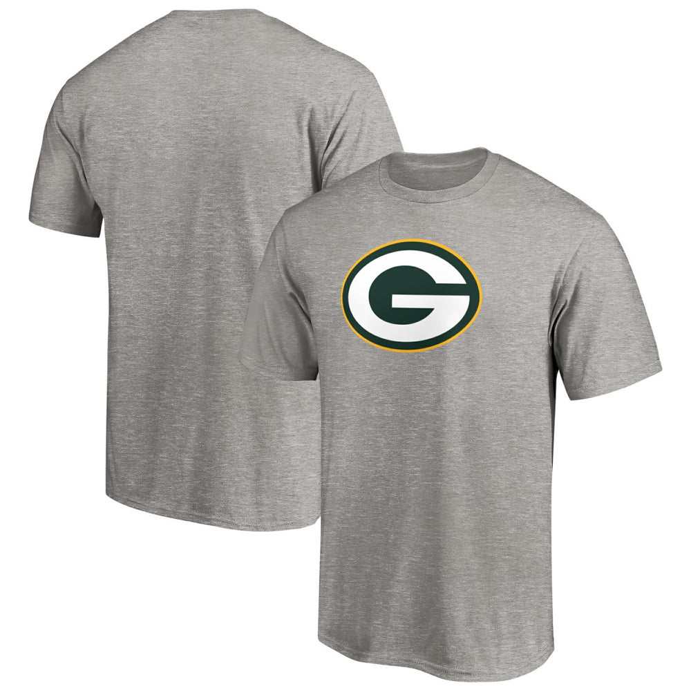 Green Bay Packers Primary Logo T-Shirt - Heather Gray for sale