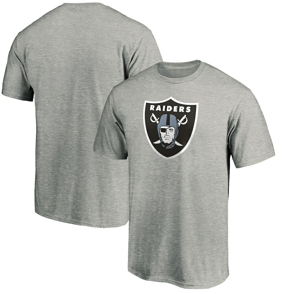 Las Vegas Raiders Primary Logo T-Shirt - Heather Gray cheap