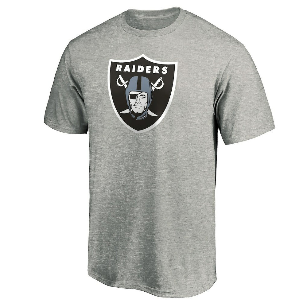 Las Vegas Raiders Primary Logo T-Shirt - Heather Gray cheap