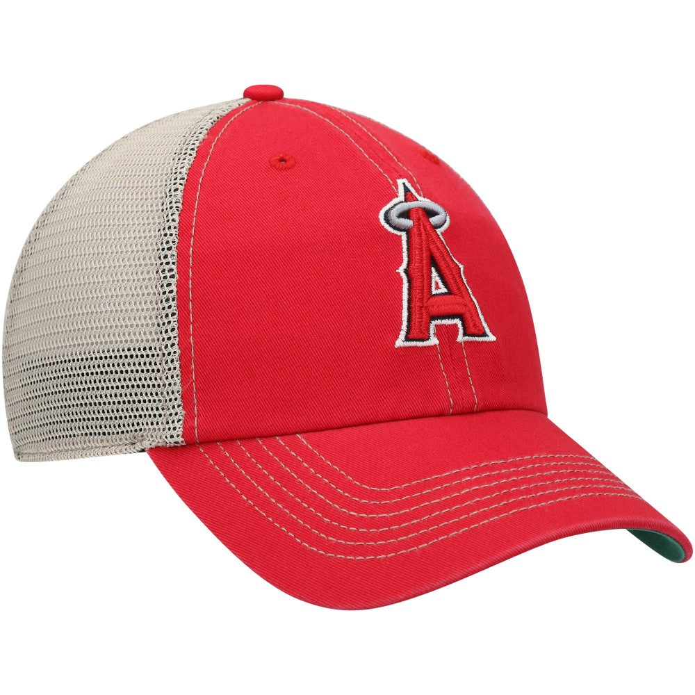 Los Angeles Angels Trawler Clean Up Trucker Snapback Hat - Red | 47 brand