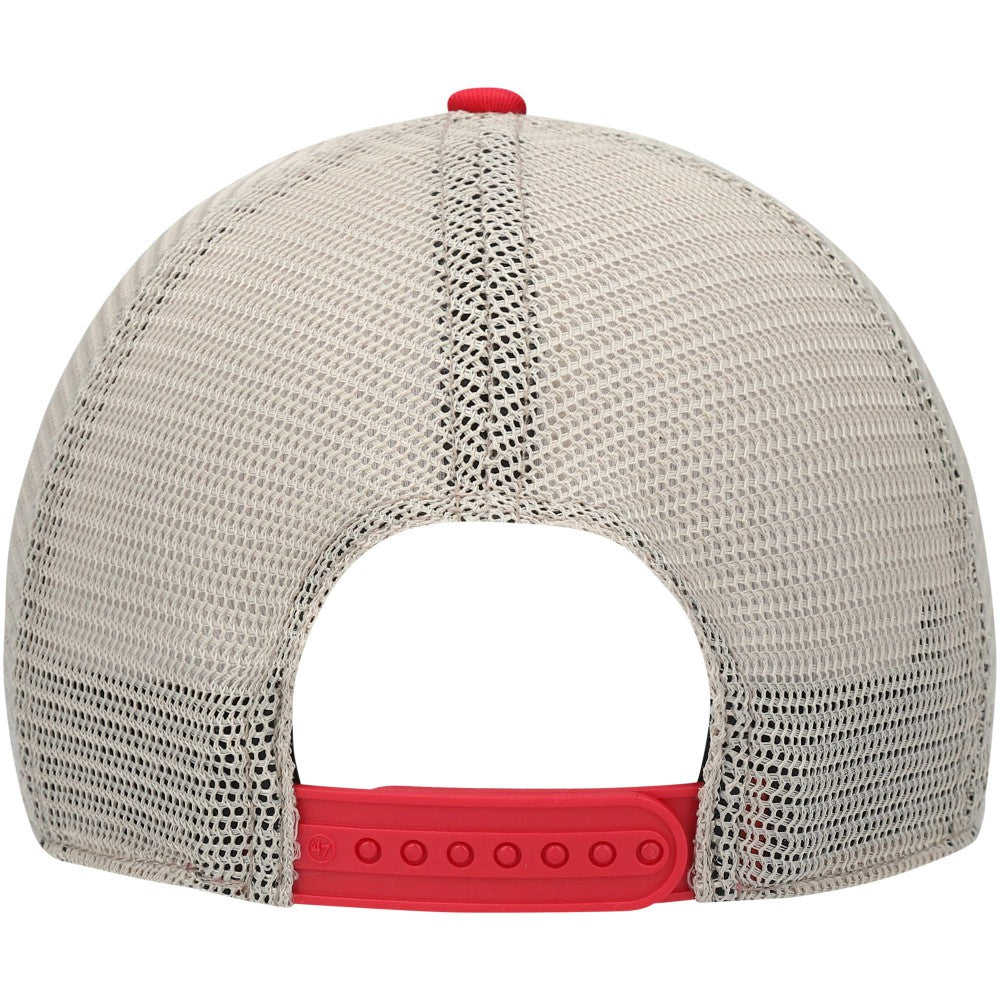 Los Angeles Angels Trawler Clean Up Trucker Snapback Hat - Red | 47 brand