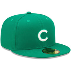 Chicago Cubs White Logo 59FIFTY Fitted Hat - Kelly Green | New Era
