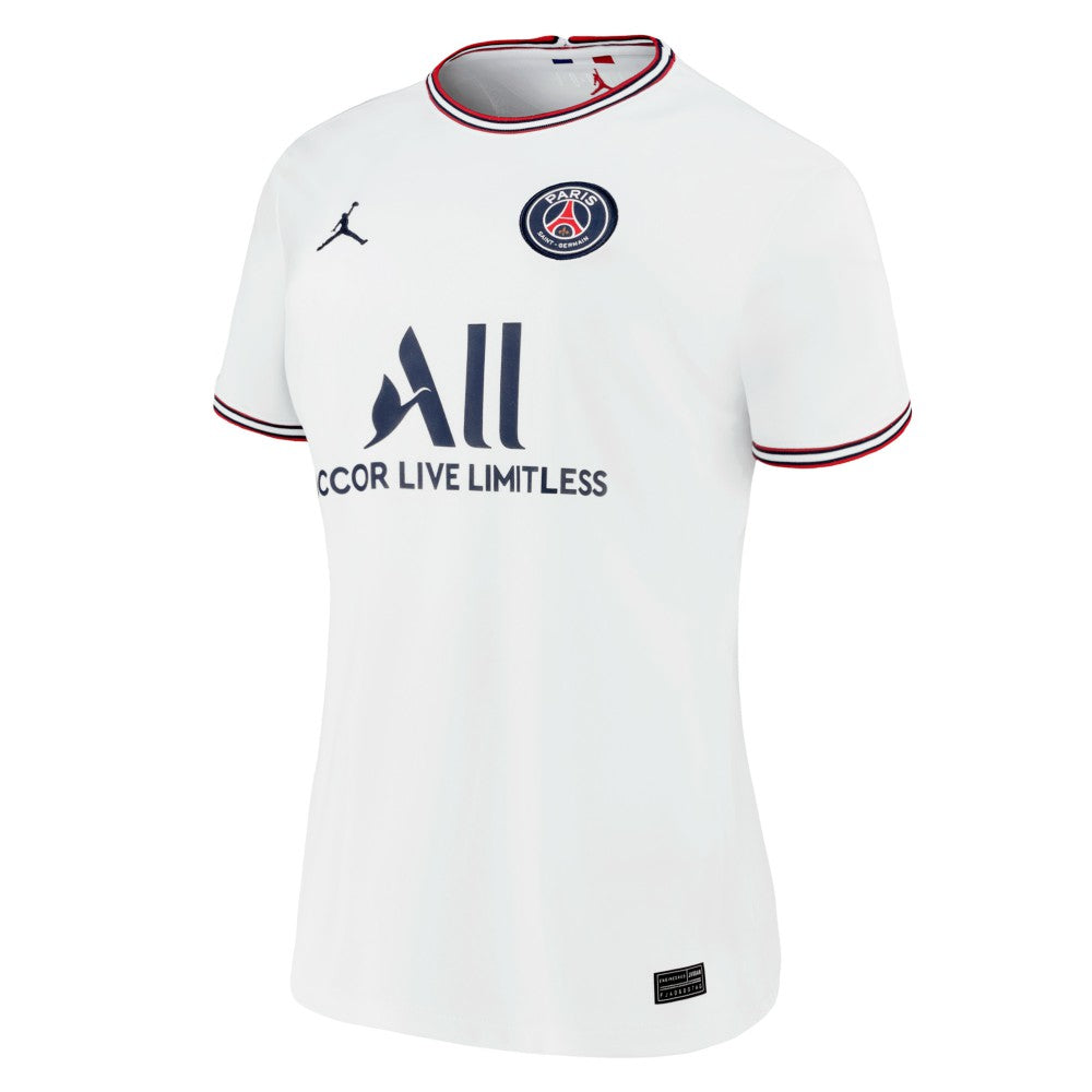 Neymar Jr. Paris Saint-Germain Jordan Brand Women's 2021/22 Fourth Replica Jersey - White | Jordan online