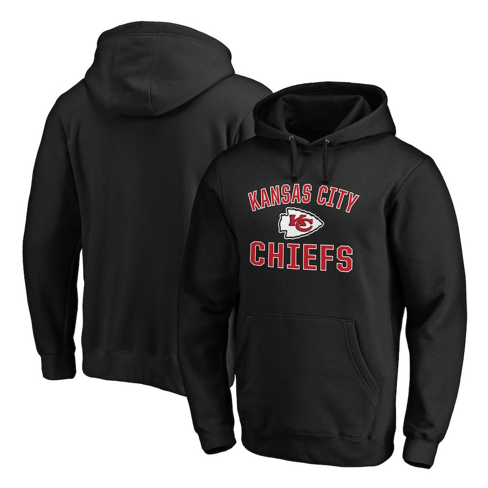 Kansas City Chiefs Victory Arch Team Fitted Pullover Hoodie - Black on sale