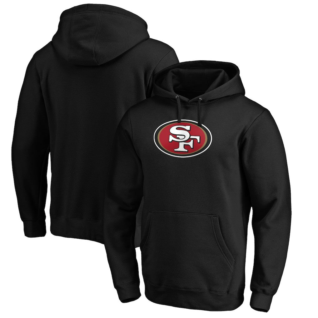 San Francisco 49ers Primary Logo Fitted Pullover Hoodie - Black discount