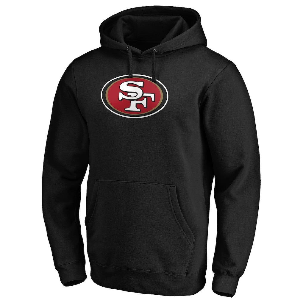 San Francisco 49ers Primary Logo Fitted Pullover Hoodie - Black discount