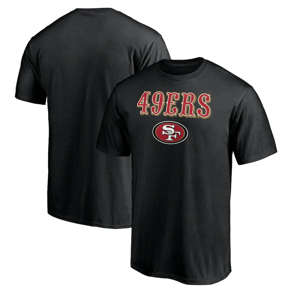 San Francisco 49ers Logo Team Lockup T-Shirt - Black on sale