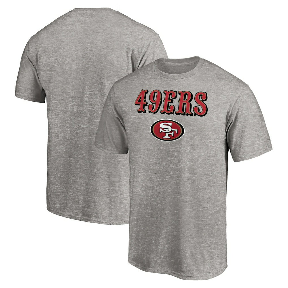 San Francisco 49ers Logo Team Lockup T-Shirt - Heathered Gray on sale