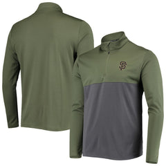 San Francisco Giants Levelwear Delta Pursue Quarter-Zip Jacket - Olive