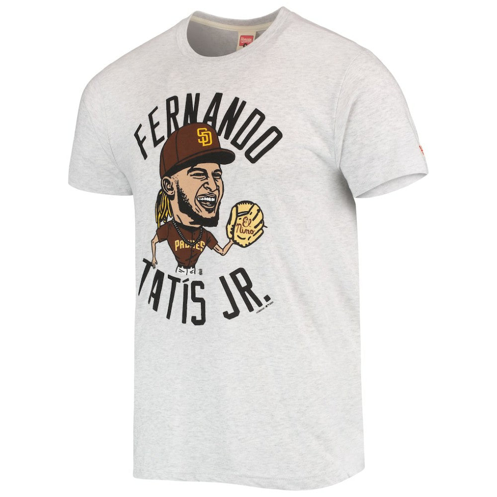 Fernando Tatis Jr. San Diego Padres Homage Caricature Tri-Blend T-Shirt - White