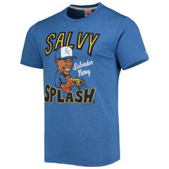 Salvador Perez Kansas City Royals Homage Caricature Tri-Blend T-Shirt - Royal