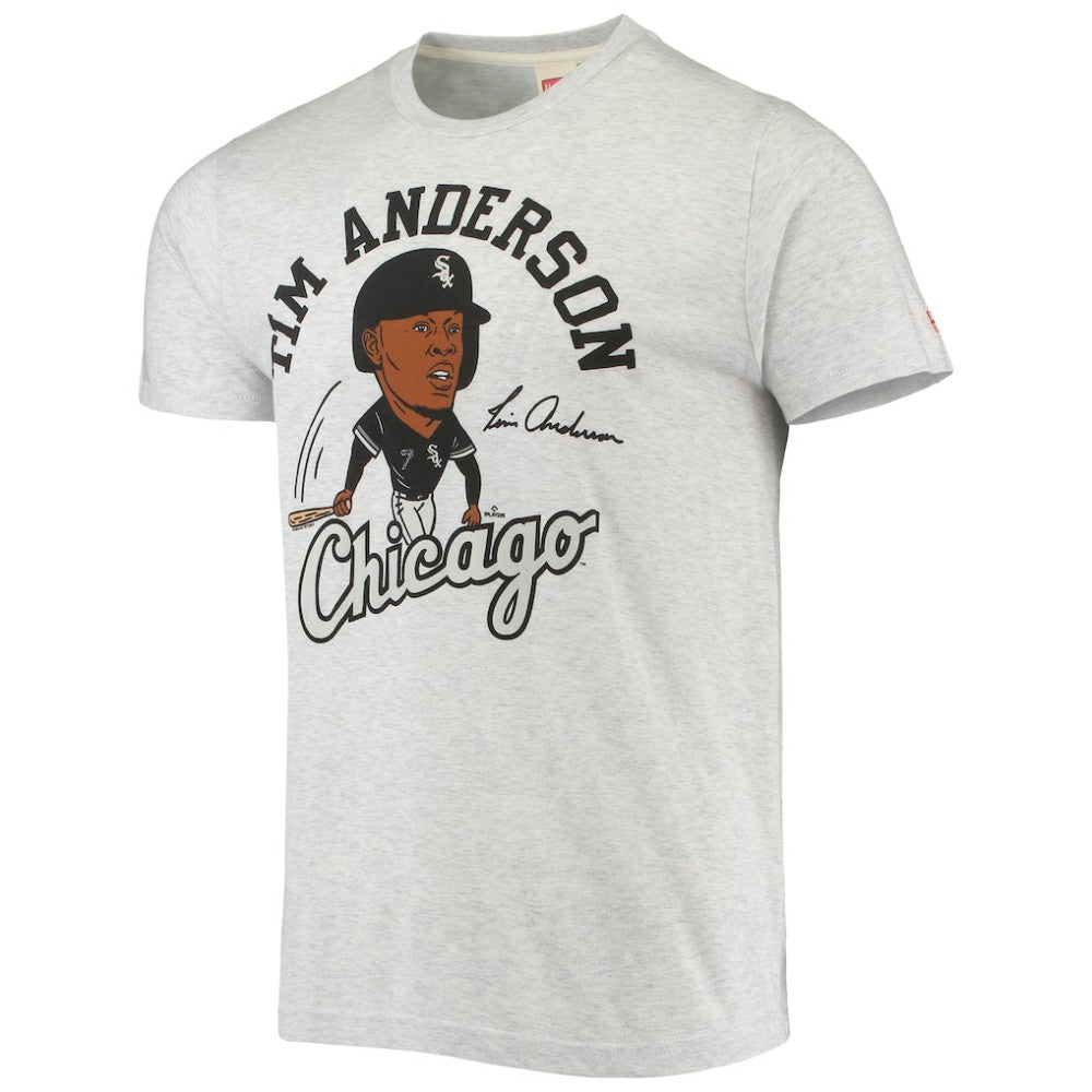 Tim Anderson Chicago White Sox Homage Caricature Tri-Blend T-Shirt - Heathered Gray