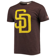 San Diego Padres Homage Hand Drawn Logo Tri-Blend T-Shirt - Brown