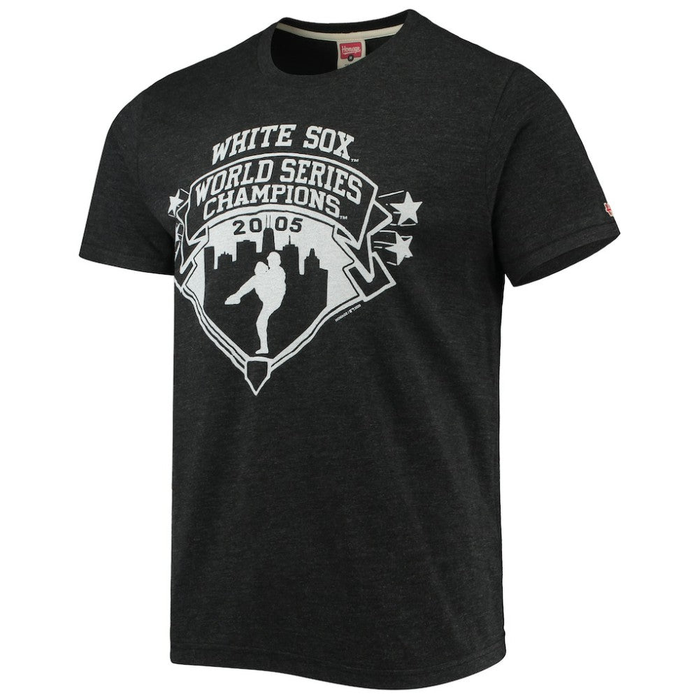 Chicago White Sox Homage 2005 World Series Champions Tri-Blend T-Shirt - Black