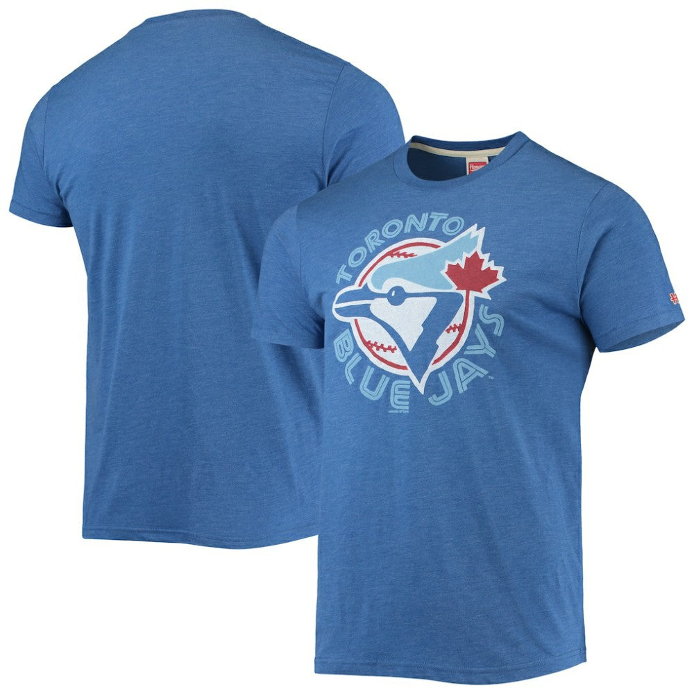 Toronto Blue Jays Homage Hand-Drawn Logo Tri-Blend T-Shirt - Royal