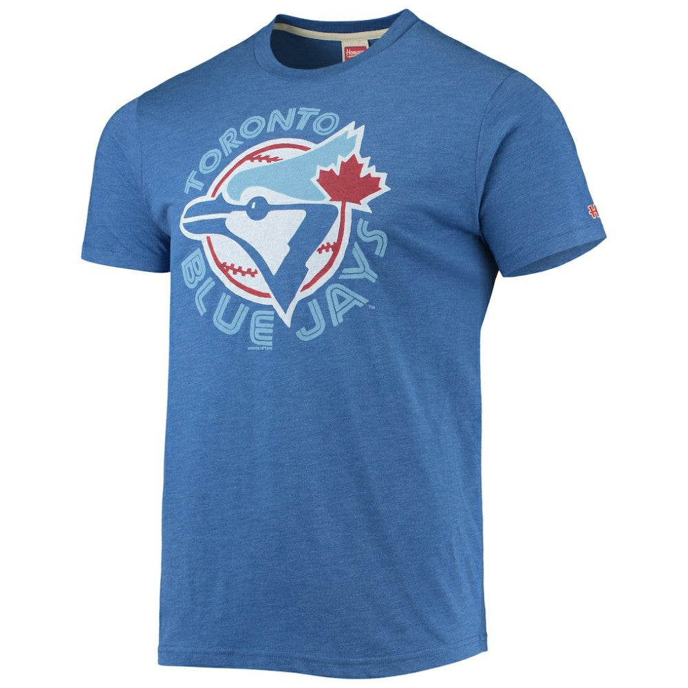 Toronto Blue Jays Homage Hand-Drawn Logo Tri-Blend T-Shirt - Royal