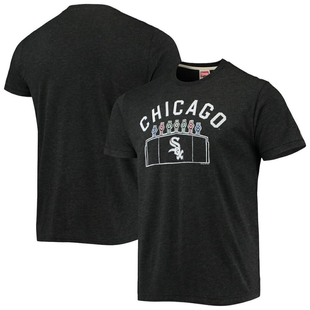 Chicago White Sox Homage Team Hyper Local Tri-Blend T-Shirt - Charcoal