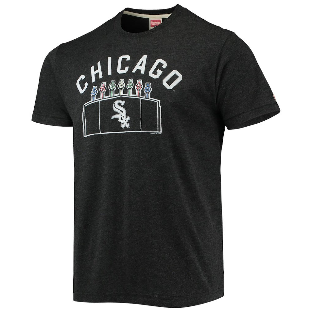 Chicago White Sox Homage Team Hyper Local Tri-Blend T-Shirt - Charcoal