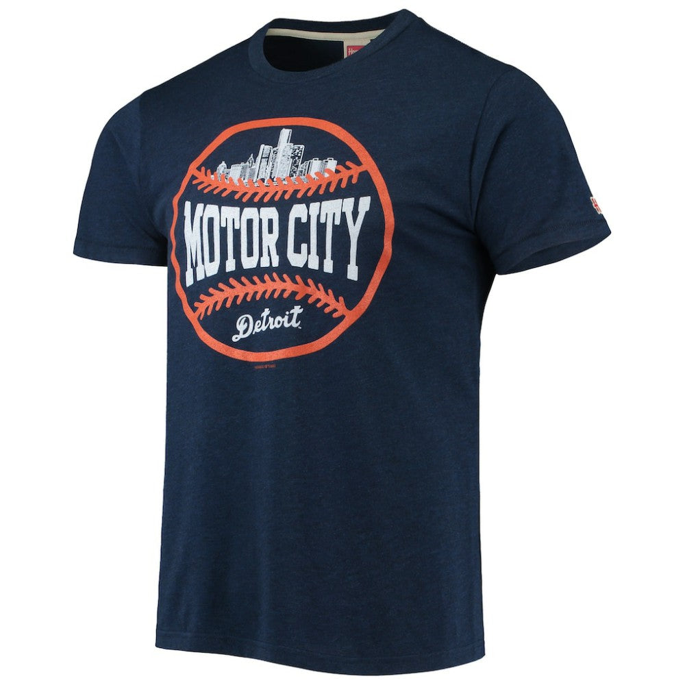 Detroit Tigers Homage Hyper Local Tri-Blend T-Shirt - Navy