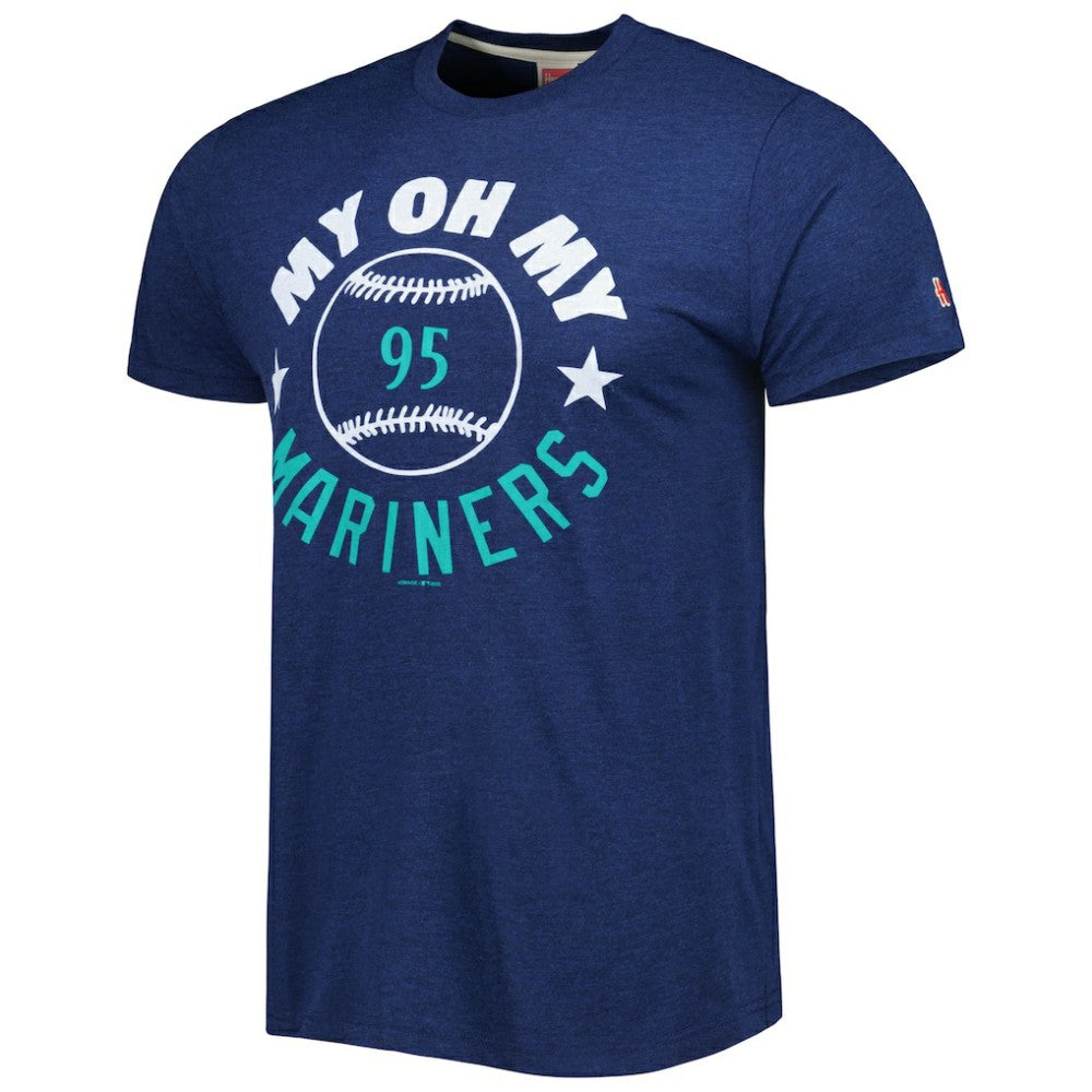 Seattle Mariners Homage Hyper Local Tri-Blend T-Shirt - Navy