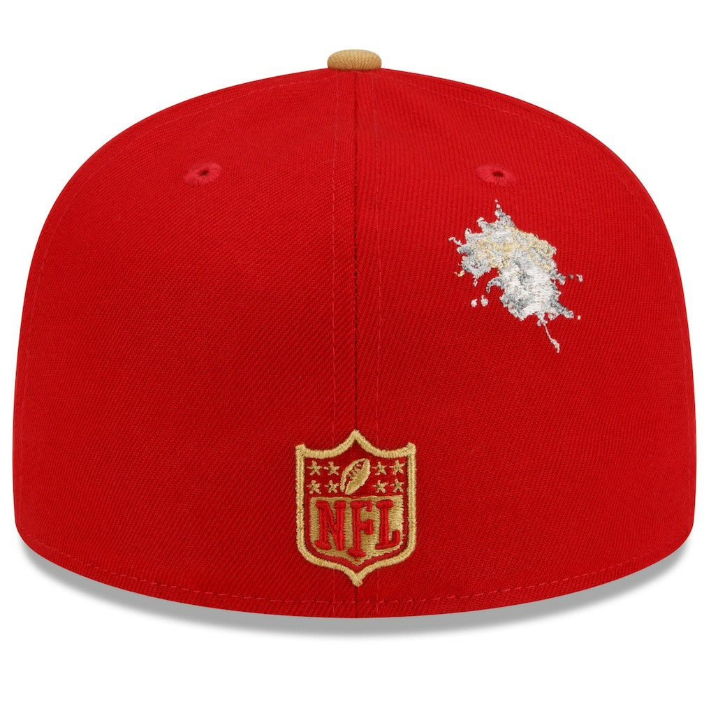San Francisco 49ers New Era NFL x Staple Collection 59FIFTY Fitted Hat - Scarlet/Gold on sale