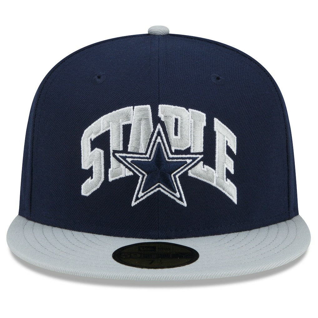Dallas Cowboys New Era NFL x Staple Collection 59FIFTY Fitted Hat - Navy/Gray discount