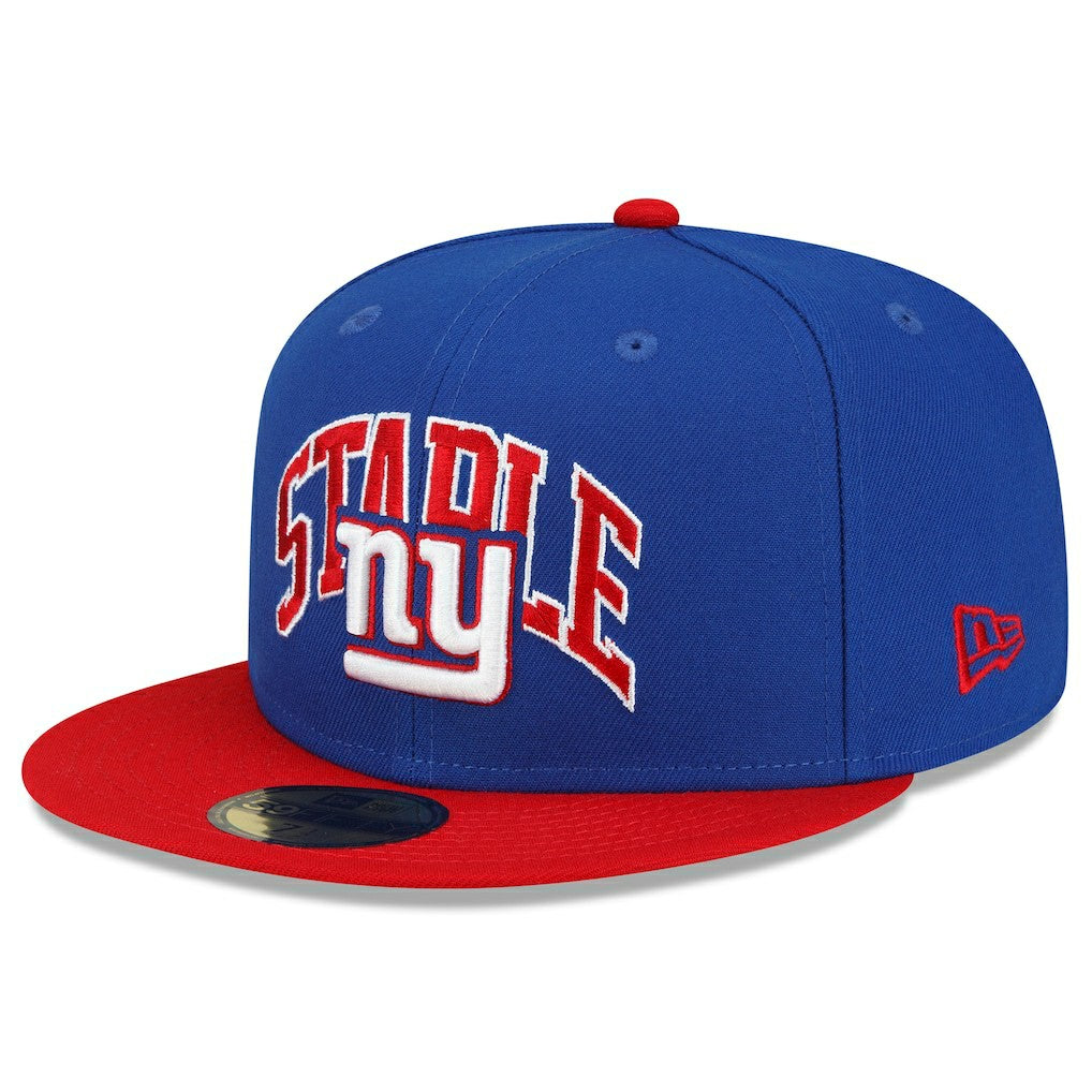 New York Giants New Era NFL x Staple Collection 59FIFTY Fitted Hat - Royal/Red discount
