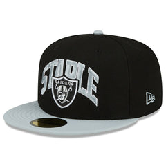 Las Vegas Raiders New Era NFL x Staple Collection 59FIFTY Fitted Hat - Black/Gray on sale