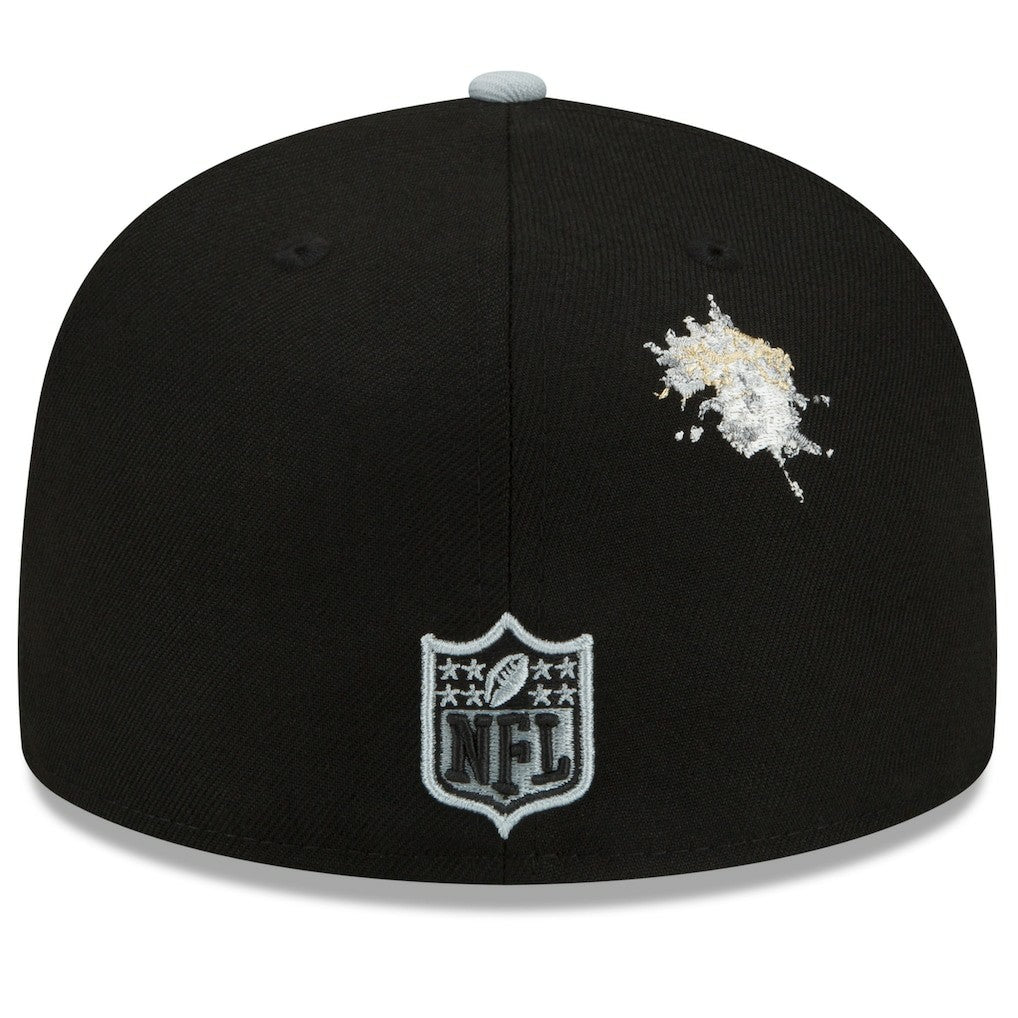 Las Vegas Raiders New Era NFL x Staple Collection 59FIFTY Fitted Hat - Black/Gray on sale