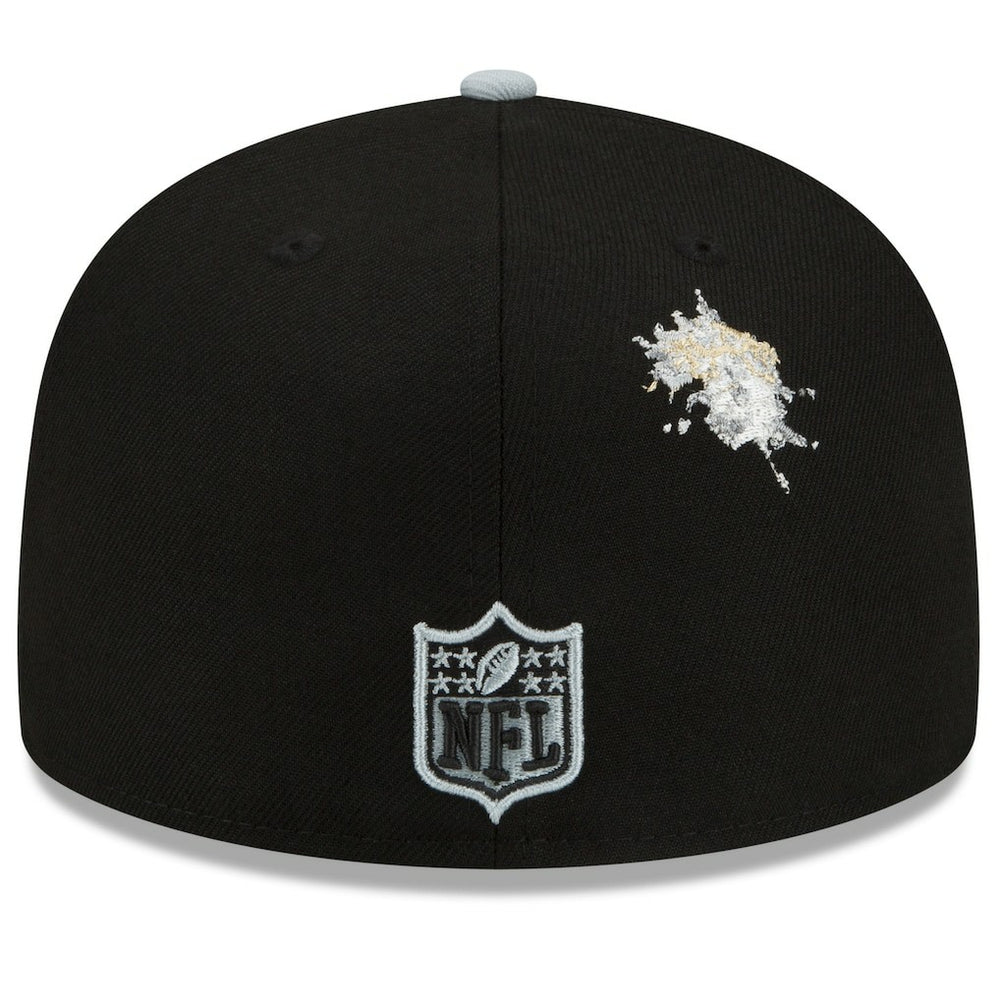 Las Vegas Raiders New Era NFL x Staple Collection 59FIFTY Fitted Hat - Black/Gray on sale