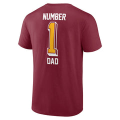 Washington Commanders Team #1 Dad T-Shirt - Burgundy for sale
